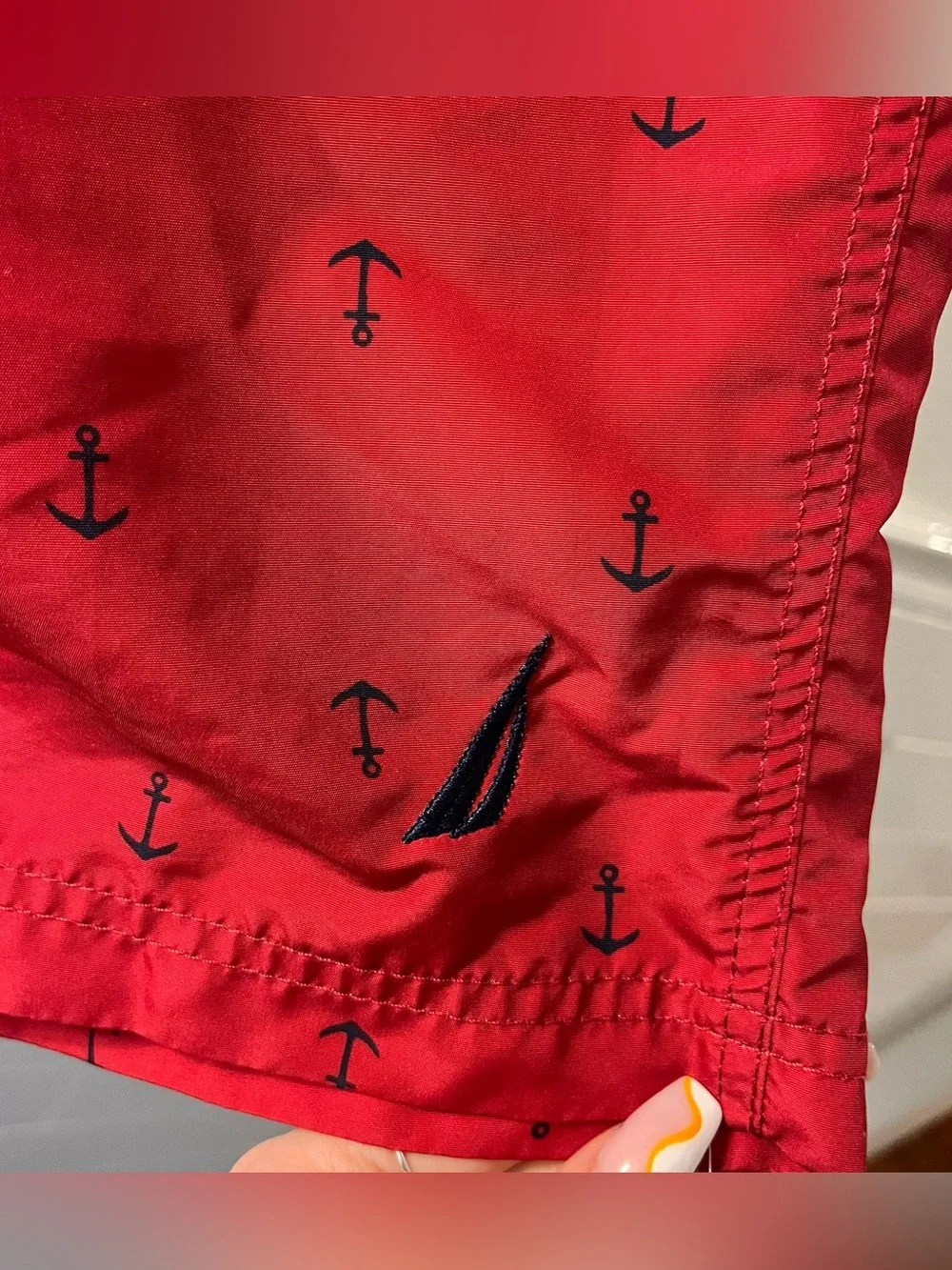 Nautica Red Swim Trunks Bathing Suit Bottoms